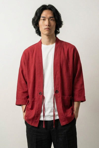 Chaqueta kimono roja 'Yuudai'