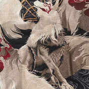 Chaqueta sukajan bordada Shirokage crudo poliéster divinidad guerrera streetwear japonés Ropa Japonesa