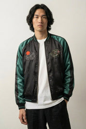 Chaqueta Sukajan Tigre Seishin vista trasera bordado poliéster cazadora souvenir sukajan streetwear japonés Ropa Japonesa