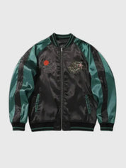 Chaqueta Sukajan Tigre Seishin vista trasera bordado poliéster cazadora souvenir sukajan streetwear japonés Ropa Japonesa