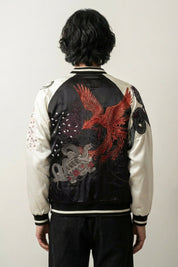 Chaqueta vintage Sukajan Mainoho bordado en la espalda poliéster cazadora souvenir sukajan streetwear japonés Ropa Japonesa