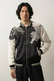 Chaqueta vintage Sukajan Mainoho vista trasera bordado poliéster cazadora souvenir sukajan streetwear japonés Ropa Japonesa