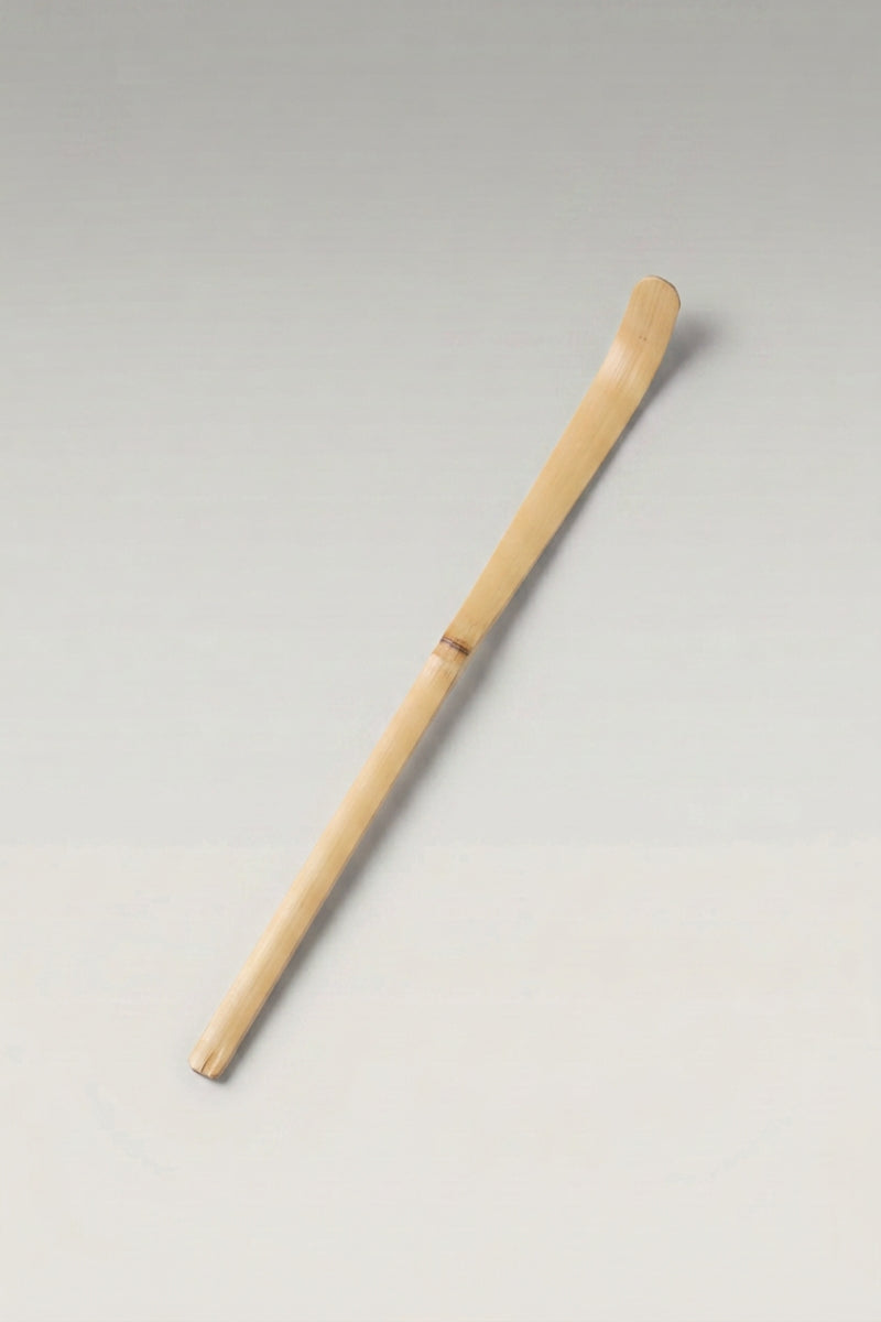 Chashaku de bambú beige, cucharilla de matcha japonesa