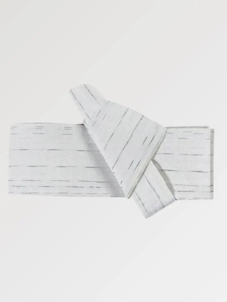 Cinturón obi de hombre Sakemi blanco de finas rayas grises kakuobi Ropa Japonesa