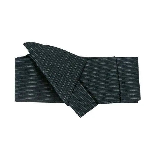 Cinturón obi de hombre Okayama negro de trama jaspeada discreta kakuobi Ropa Japonesa