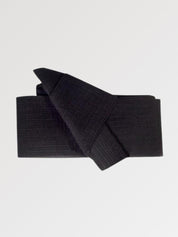 Cinturón obi de hombre Okinawa negro de textura sobria kakuobi Ropa Japonesa
