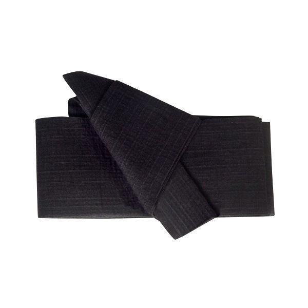Cinturón obi de hombre Okinawa negro de textura sobria kakuobi Ropa Japonesa
