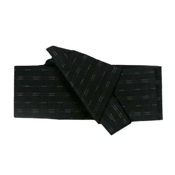 Cinturón obi de hombre Osaka negro de rayas oscuramente texturadas kakuobi Ropa Japonesa