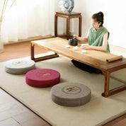 Cojín de meditación japonés Shusu redondo zafu firme para zazen Ropa Japonesa