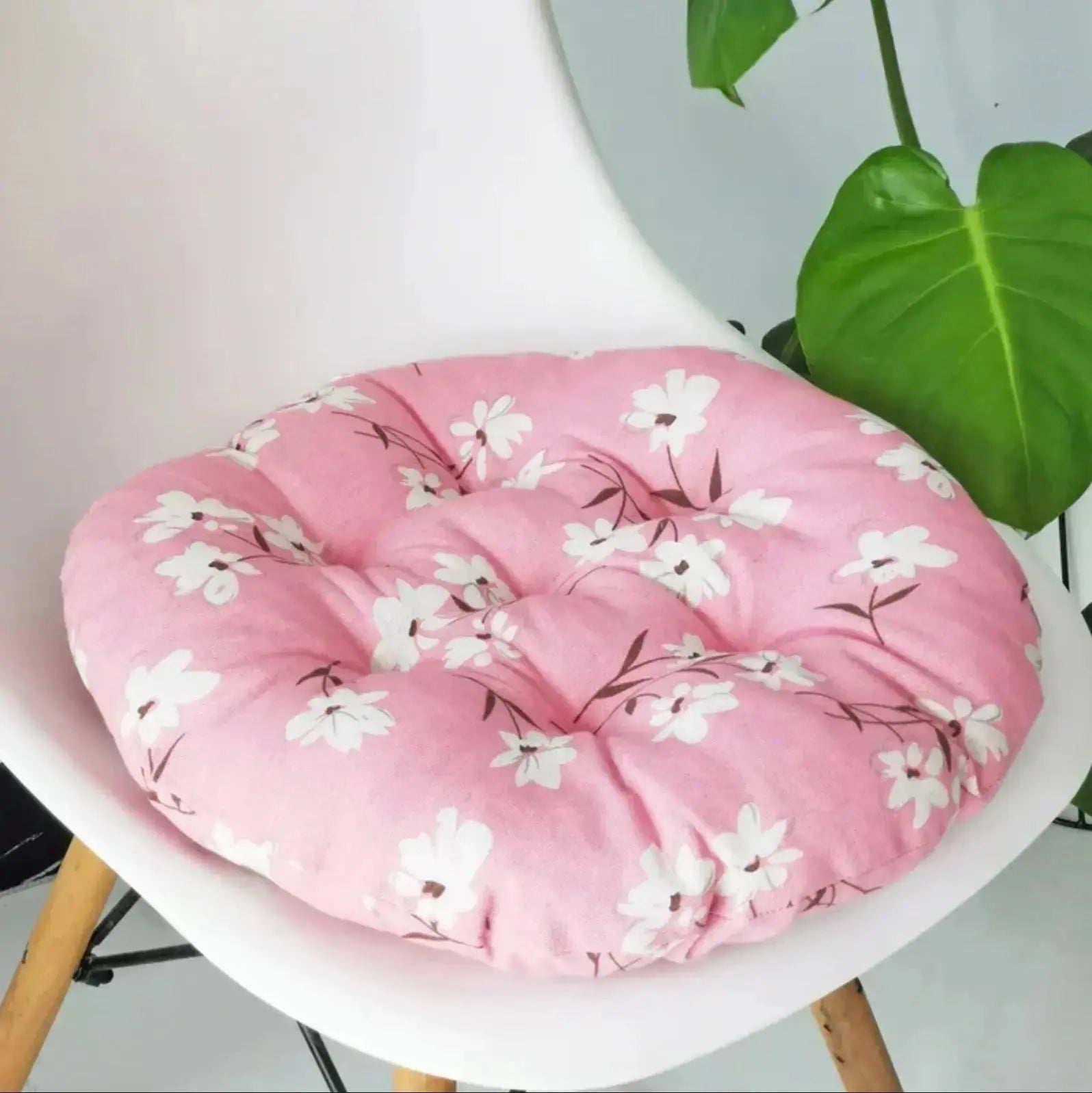 Cojín de tela japonesa Kiruto redondo zabuton con motivos textiles estampados algodón-lino Ropa Japonesa