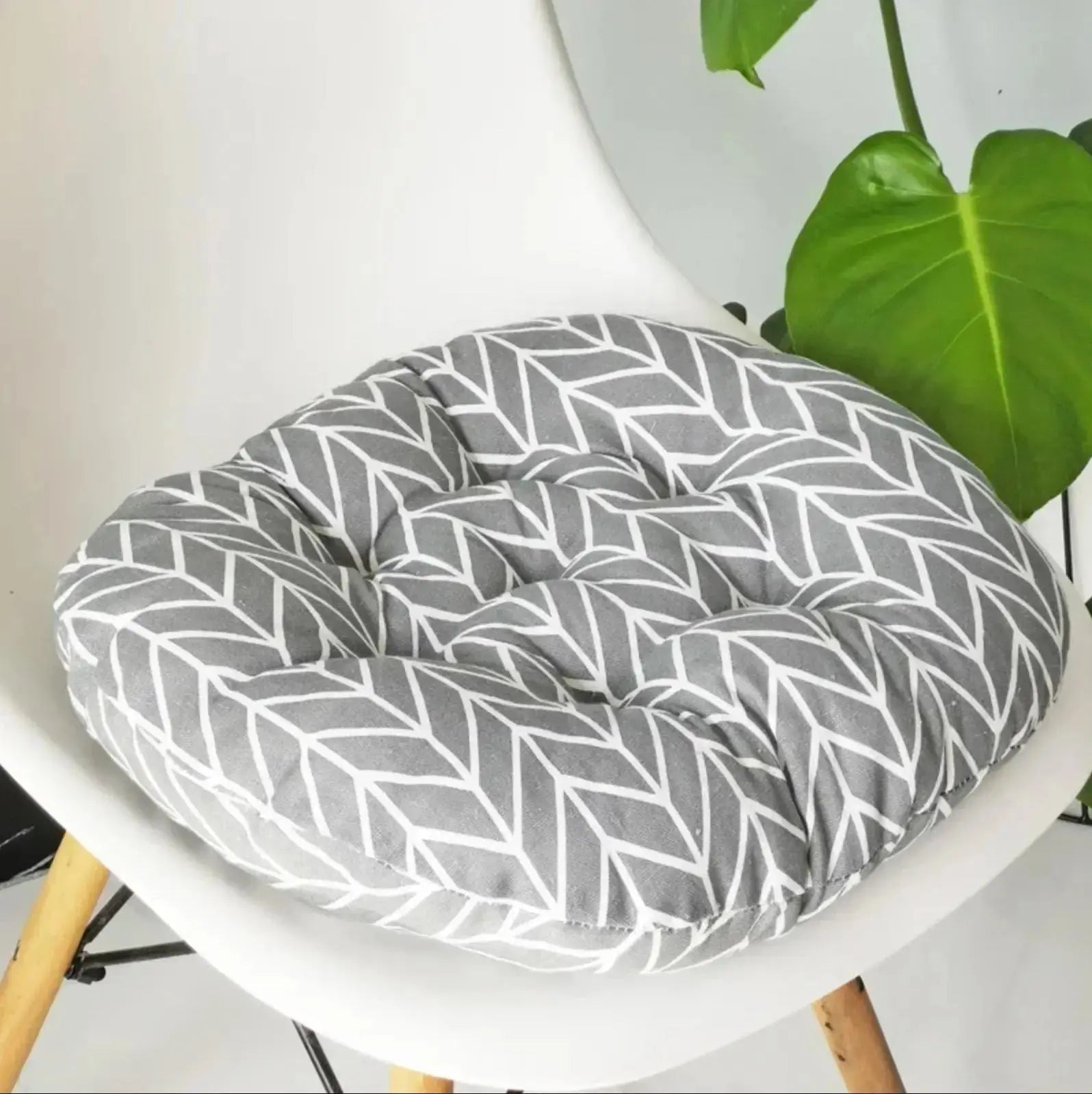 Cojín de tela japonesa Kiruto redondo zabuton con motivos textiles estampados algodón-lino Ropa Japonesa