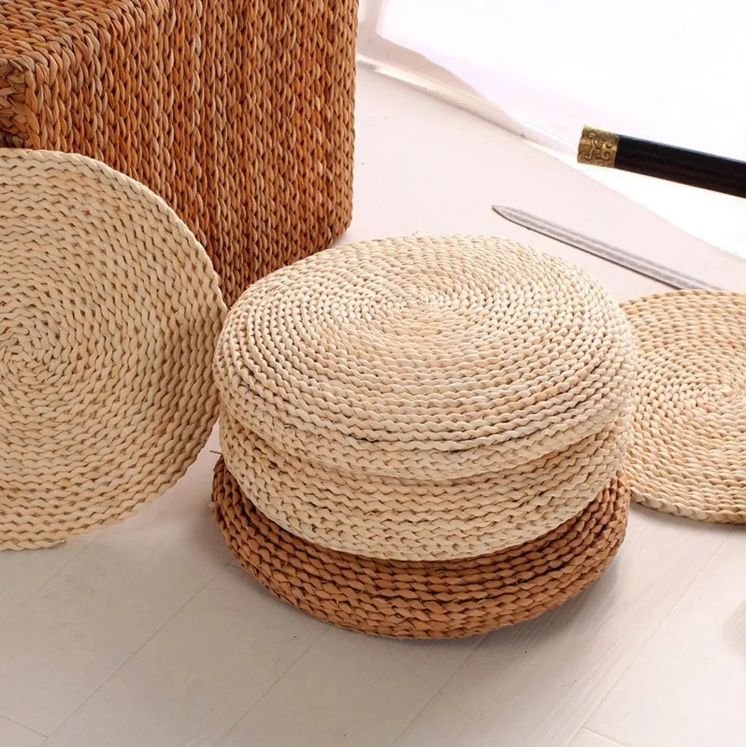 Cojín Japonés de Paja 'Futon' - Ropa Japonesa