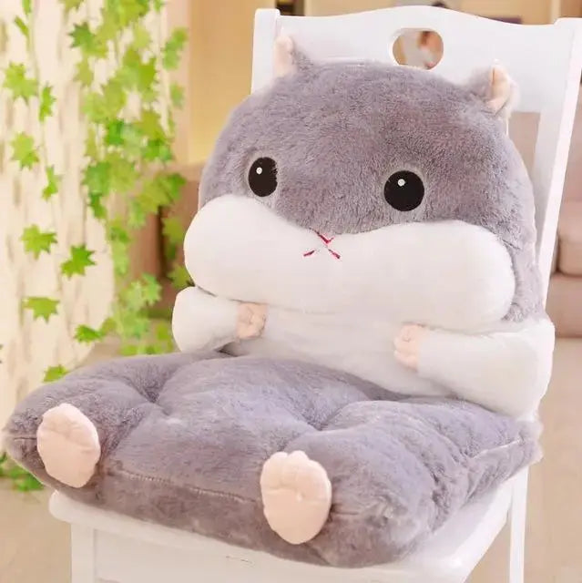 Cojín japonés para niños Hamusuta asiento peluche en forma de hámster Ropa Japonesa