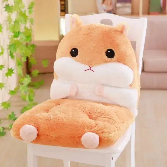 Cojín japonés para niños Hamusuta asiento peluche en forma de hámster Ropa Japonesa