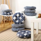 Cojín tradicional japonés Tsumigo zabuton abombado con motivos textiles marino estampados Ropa Japonesa