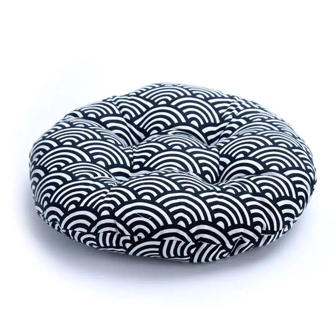 Cojín tradicional japonés Tsumigo zabuton abombado con motivos textiles marino estampados Ropa Japonesa