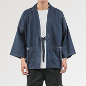 Edición limitada de chaqueta kimono vaquera de algodón resistente