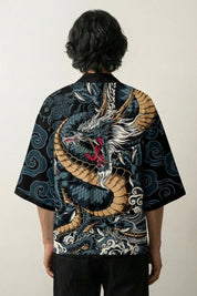 Dragón Haori El Ryu-Jin haori japonés llevado mannequin estilo streetwear Ropa Japonesa