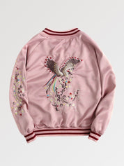 Chaqueta Bomber Bordada Mujer