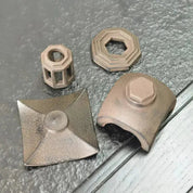 Farol japonés de hierro fundido Seiyo marrón-negro patinado estilo santuario shinto Ropa Japonesa