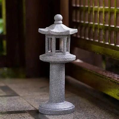 Farol japonés de piedra de imitación