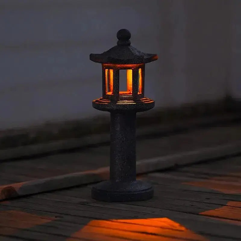 Farol japonés de piedra de imitación Asashi formato columna para avenida o entrada Ropa Japonesa