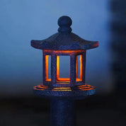 Farol japonés de piedra de imitación Asashi formato columna para avenida o entrada Ropa Japonesa