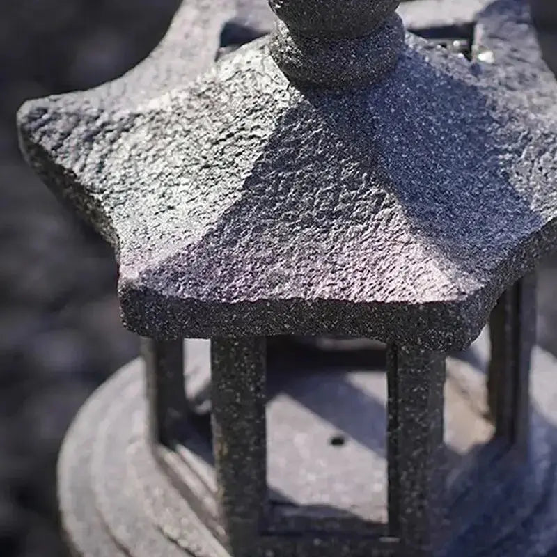 Farol japonés de piedra de imitación Asashi formato columna para avenida o entrada Ropa Japonesa