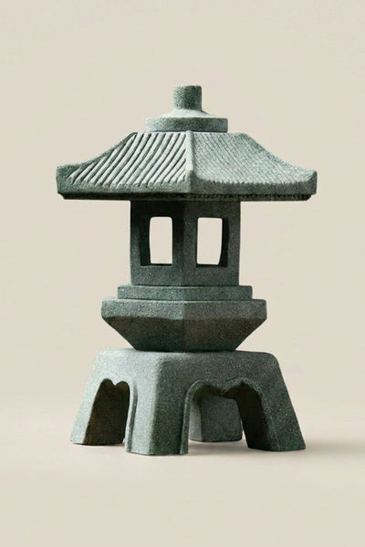 Farol japonés de piedra para exteriores