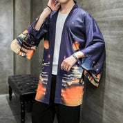 Chaqueta kimono de fiesta para hombre en un pueblo tradicional