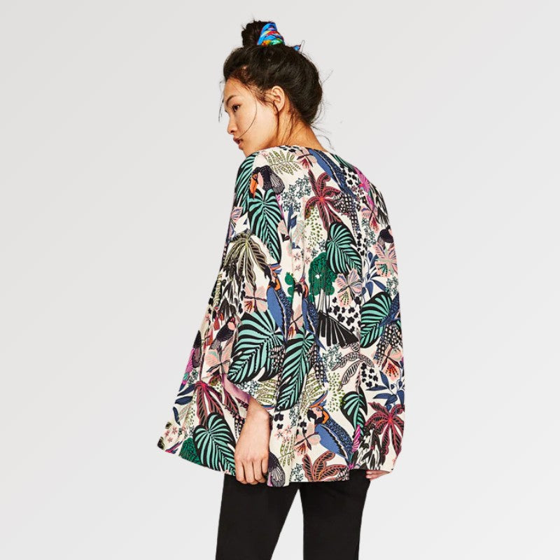 Chaqueta kimono floral