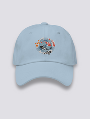 Gorra Bordado Japonés Azul Claro - Ropa Japonesa