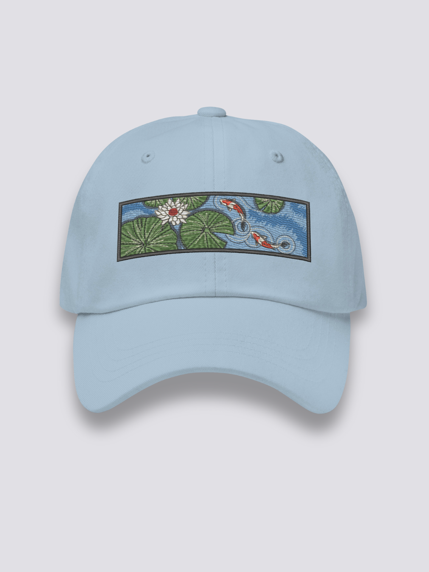 Gorra Carpa Koi Azul Claro - Ropa Japonesa