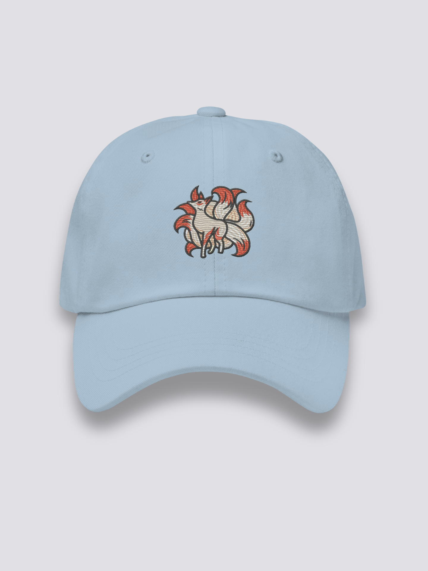 Gorra Kitsune Azul Claro - Ropa Japonesa