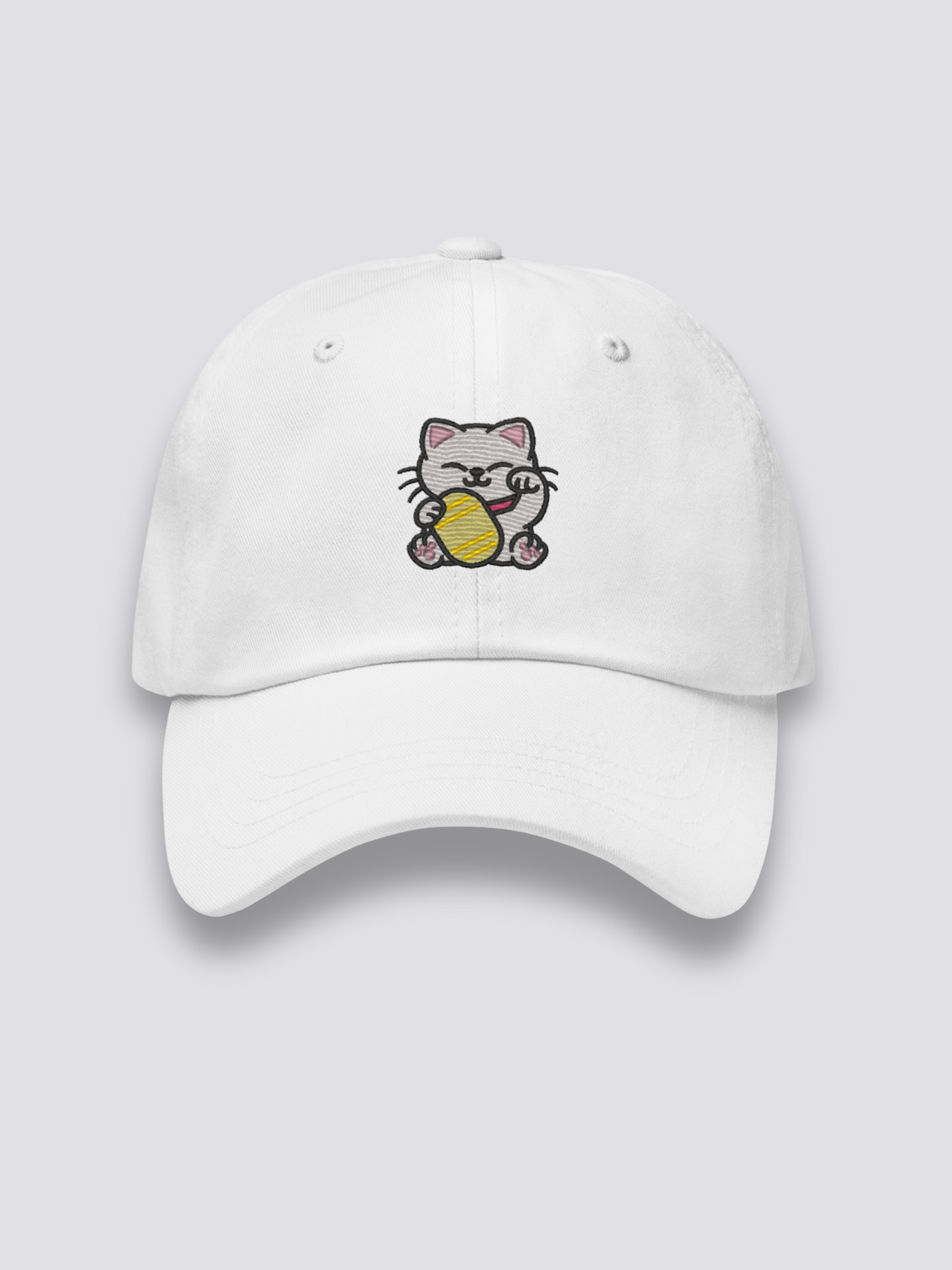 Gorra Maneki Neko Blanco - Ropa Japonesa