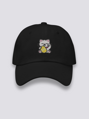 Gorra Maneki Neko Negro - Ropa Japonesa