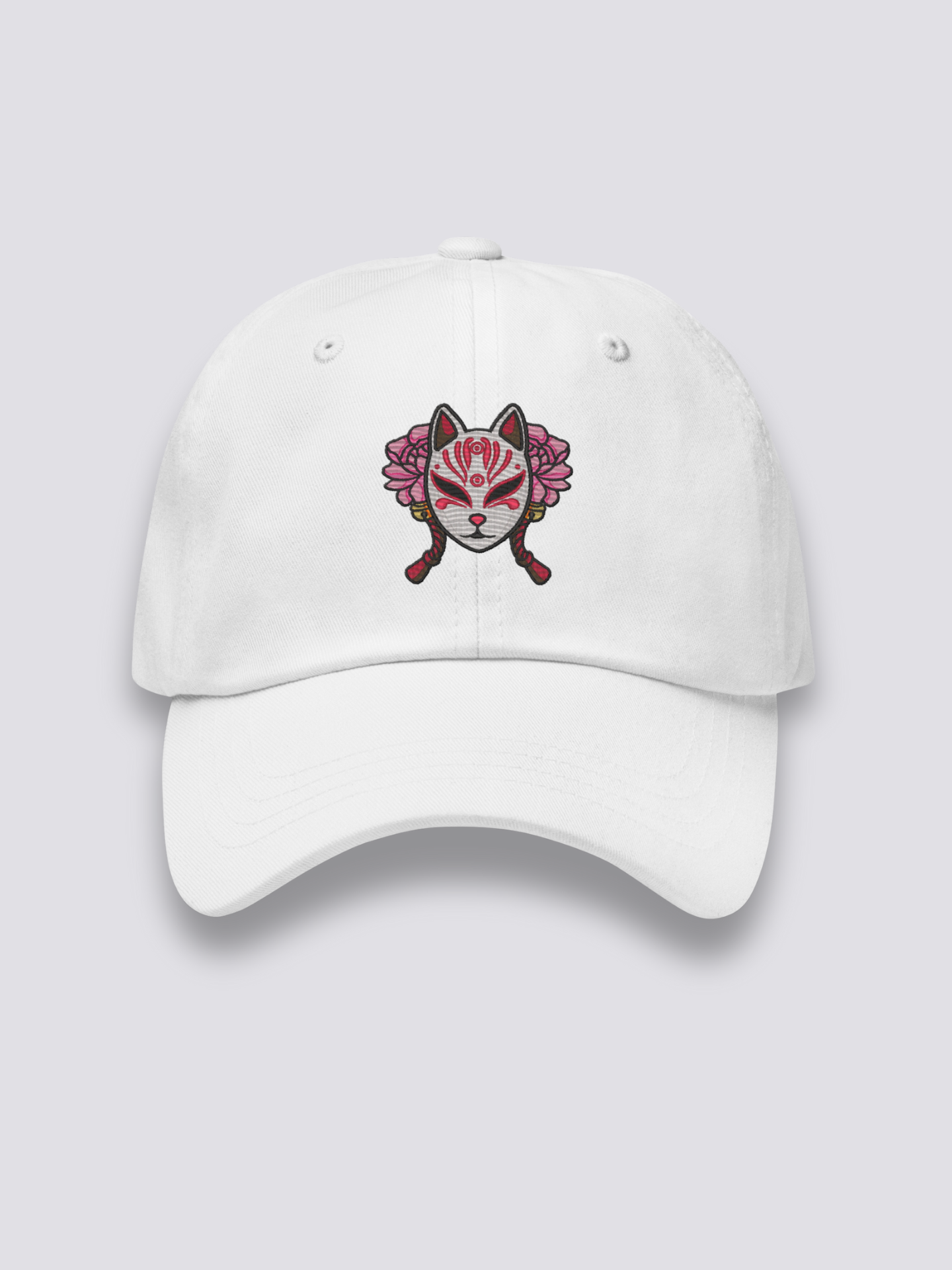 Gorra Máscara Kitsune Blanco - Ropa Japonesa