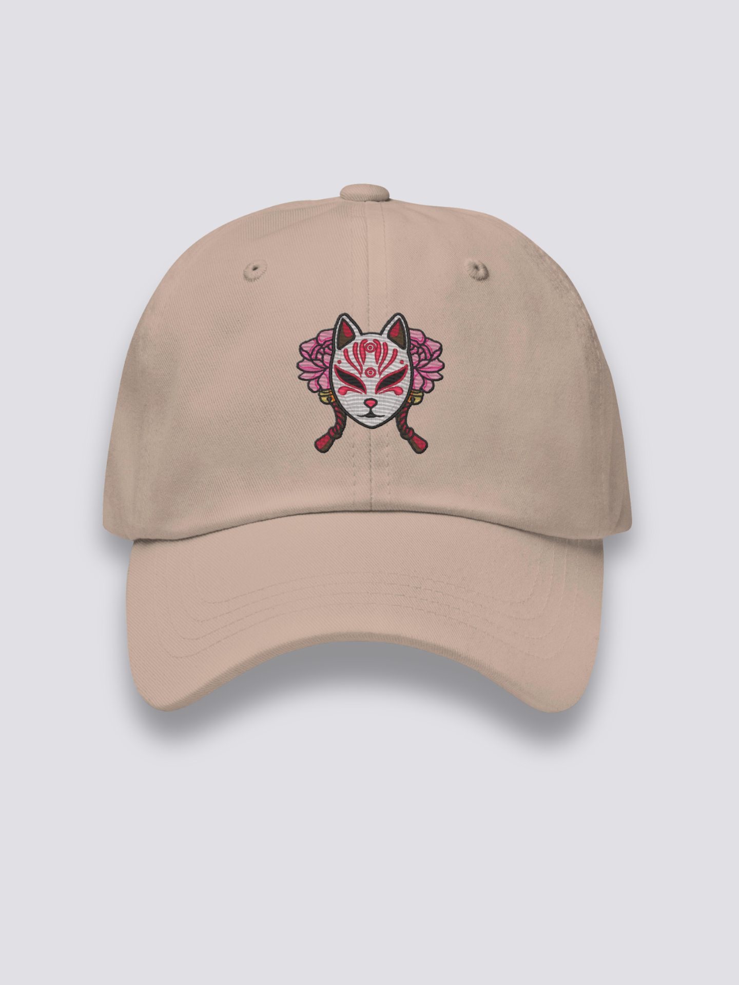 Gorra Máscara Kitsune Crema - Ropa Japonesa
