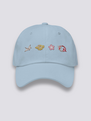 Gorra Motivos Japoneses Azul Claro - Ropa Japonesa