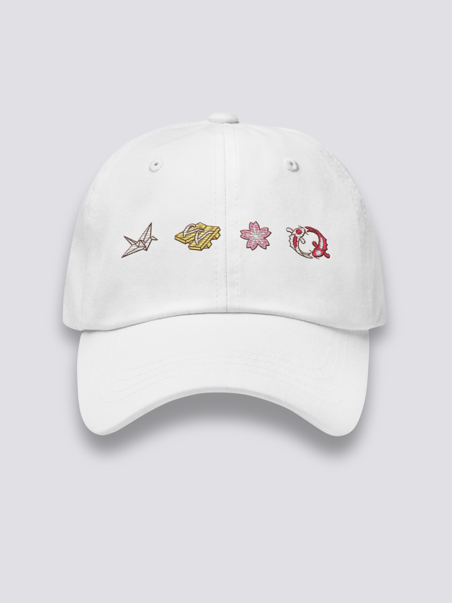 Gorra Motivos Japoneses Blanco - Ropa Japonesa