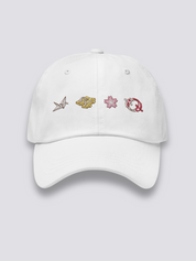 Gorra Motivos Japoneses Blanco - Ropa Japonesa