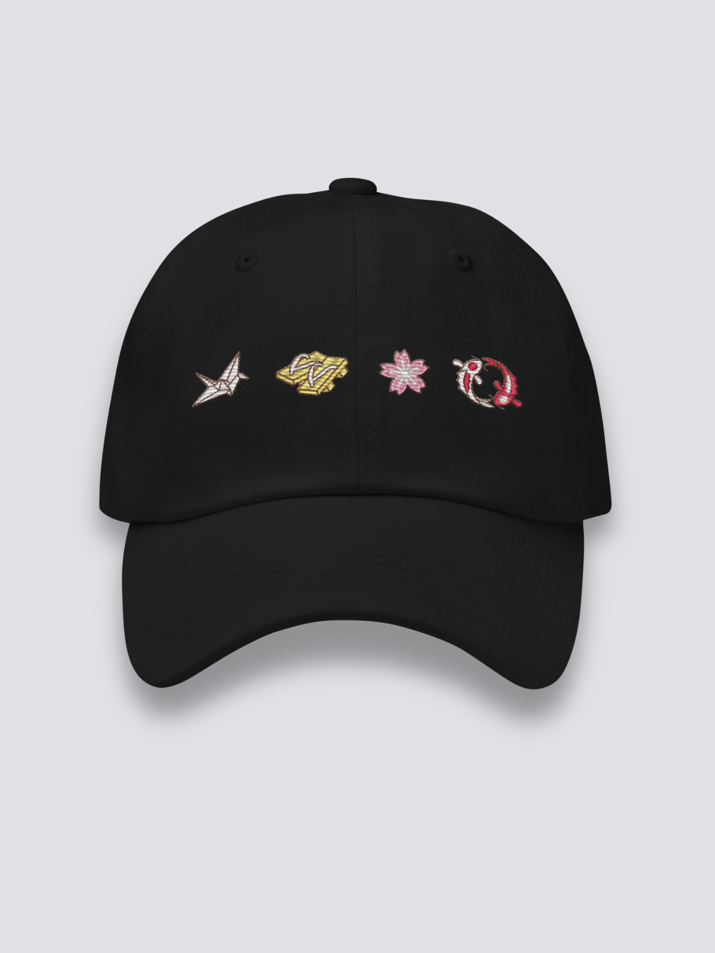 Gorra Motivos Japoneses Negro - Ropa Japonesa