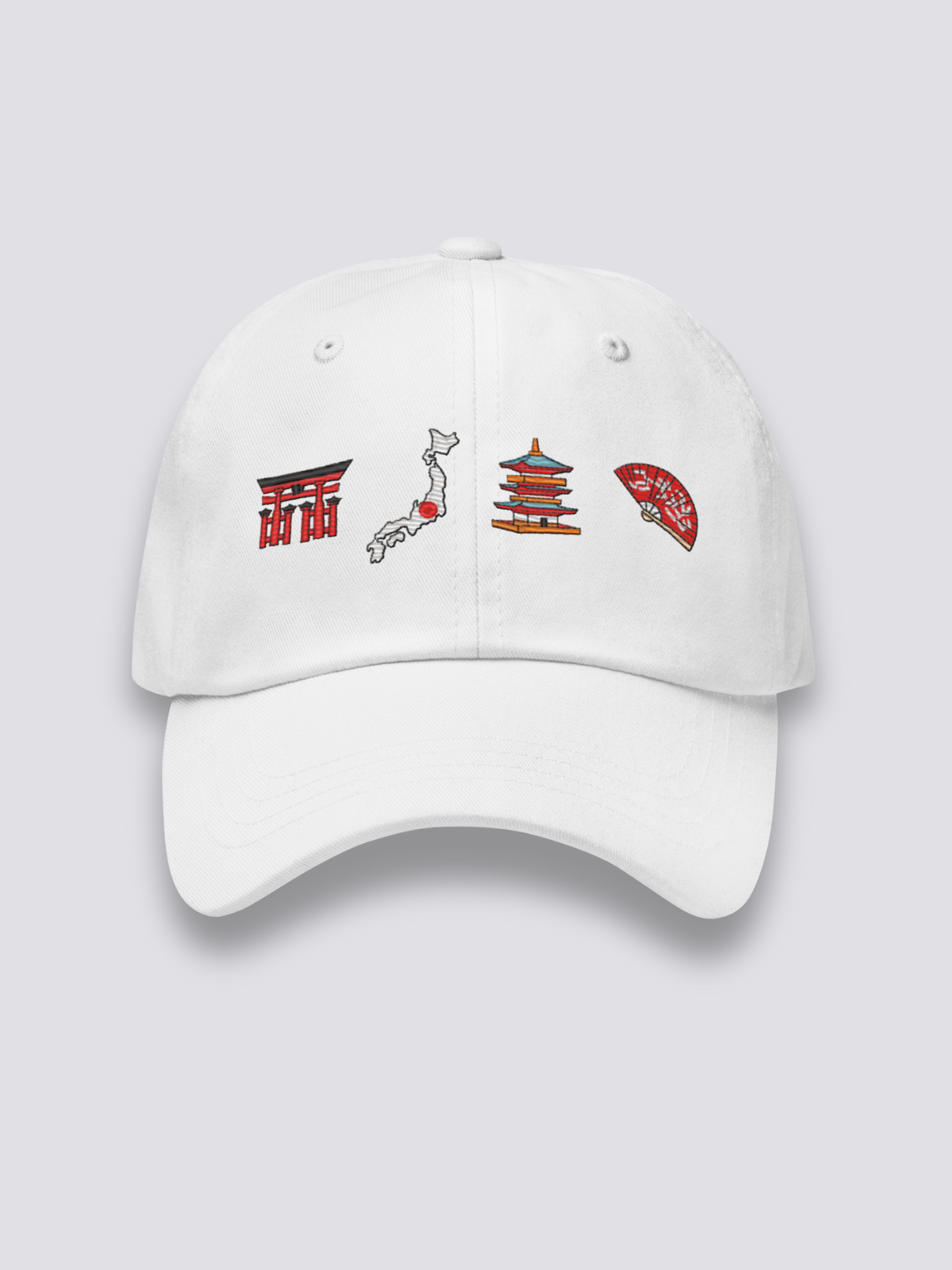 Gorra Símbolos Japoneses Blanco - Ropa Japonesa