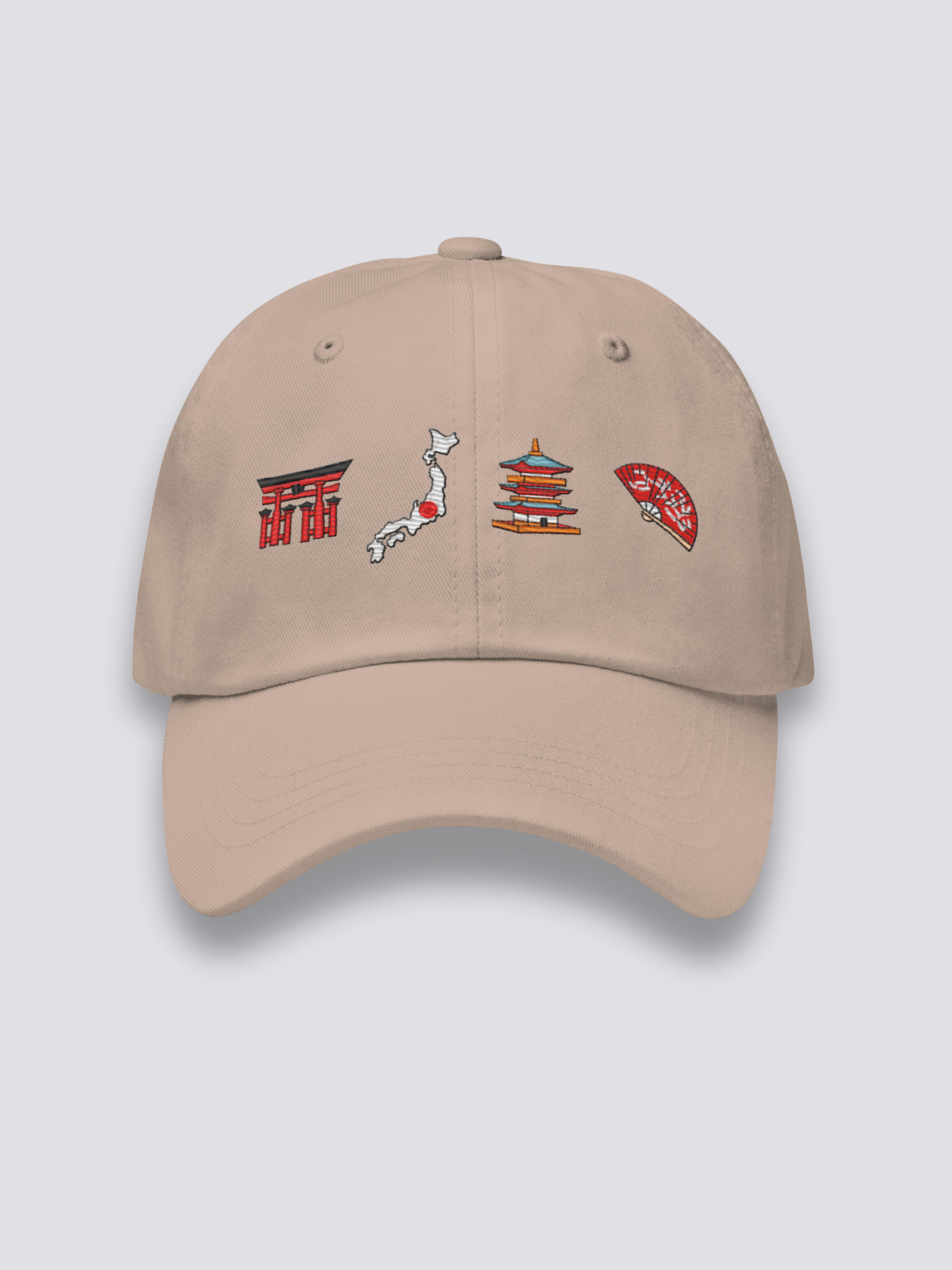 Gorra Símbolos Japoneses Crema - Ropa Japonesa