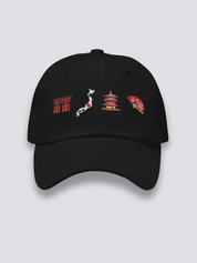 Gorra Símbolos Japoneses Negro - Ropa Japonesa