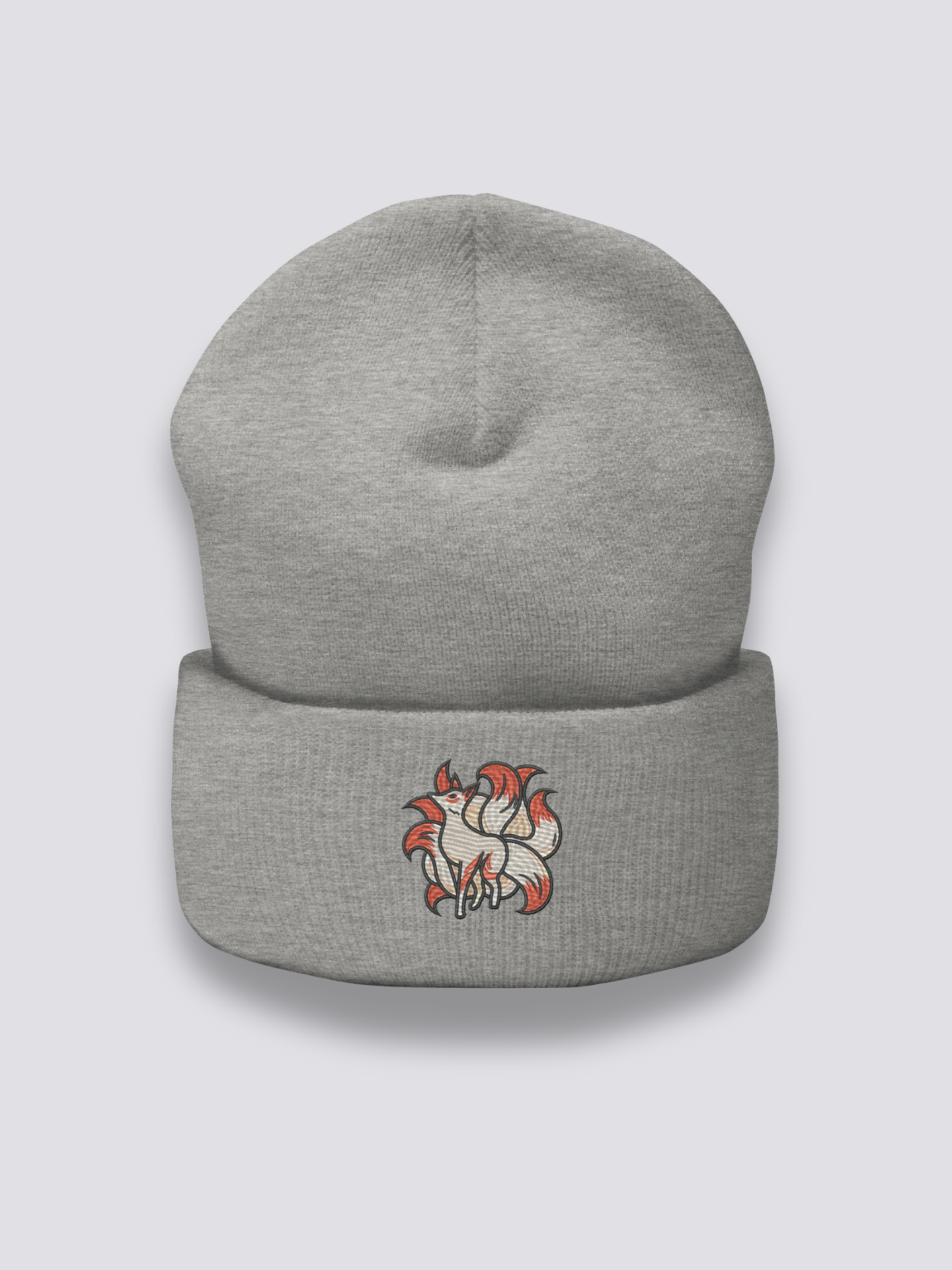 Gorro Kitsune - キツネ Gris Jaspeado - Ropa Japonesa