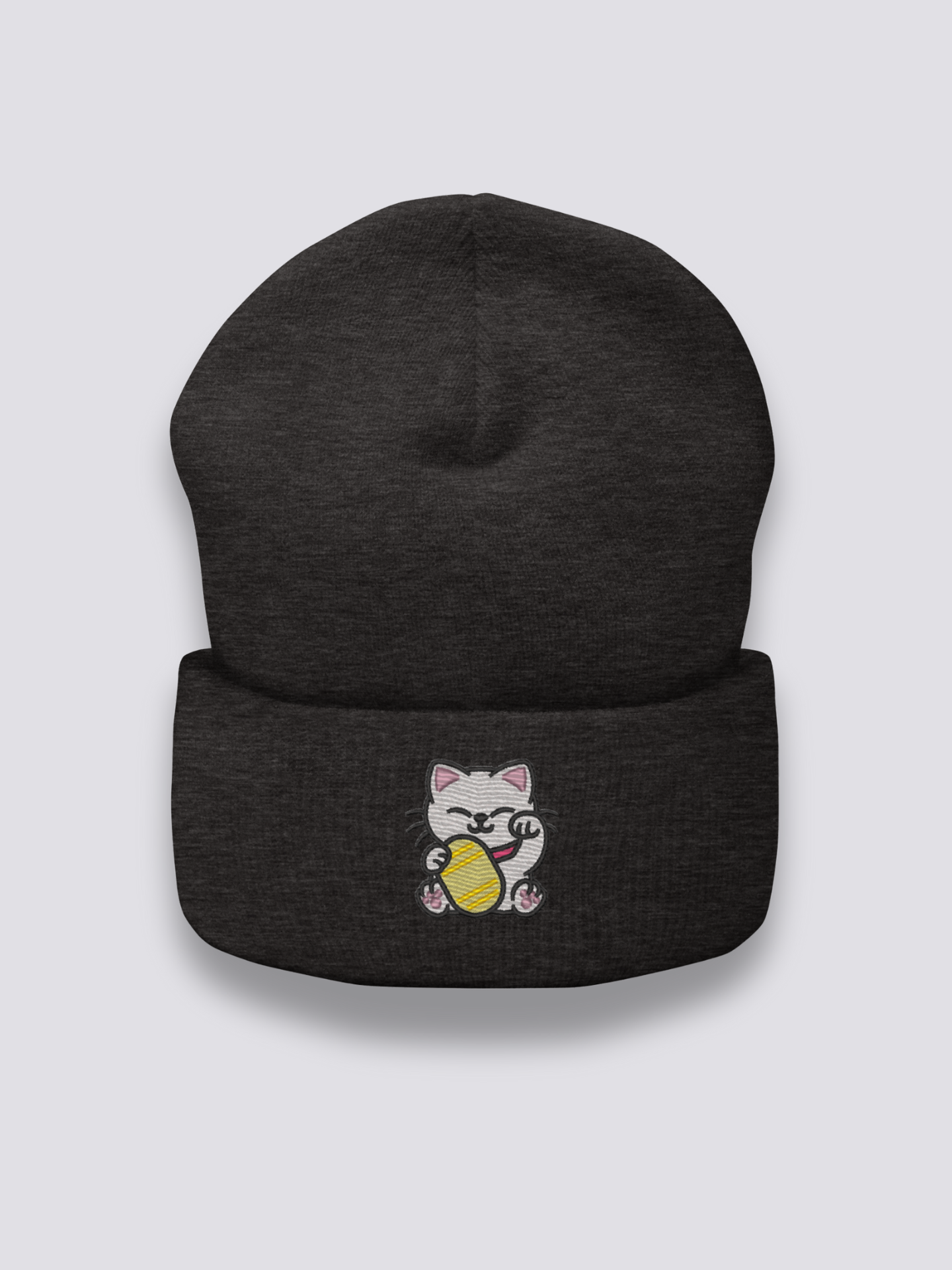 Gorro Maneki Neko - 招き猫 Gris Oscuro - Ropa Japonesa
