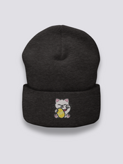 Gorro Maneki Neko - 招き猫 Gris Oscuro - Ropa Japonesa