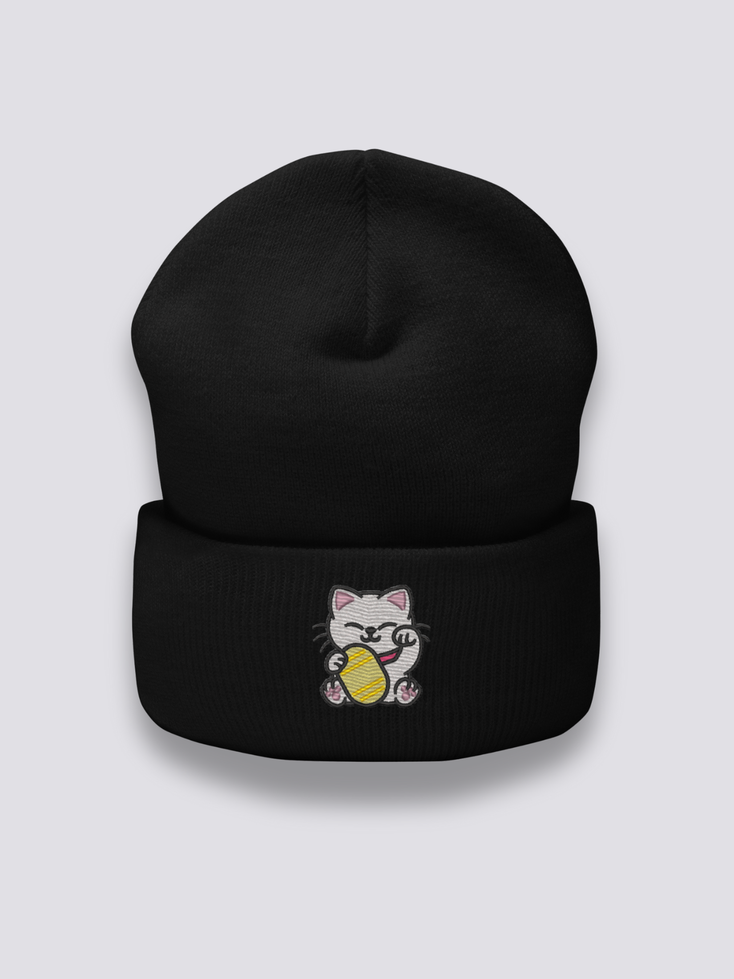 Gorro Maneki Neko - 招き猫 Negro - Ropa Japonesa