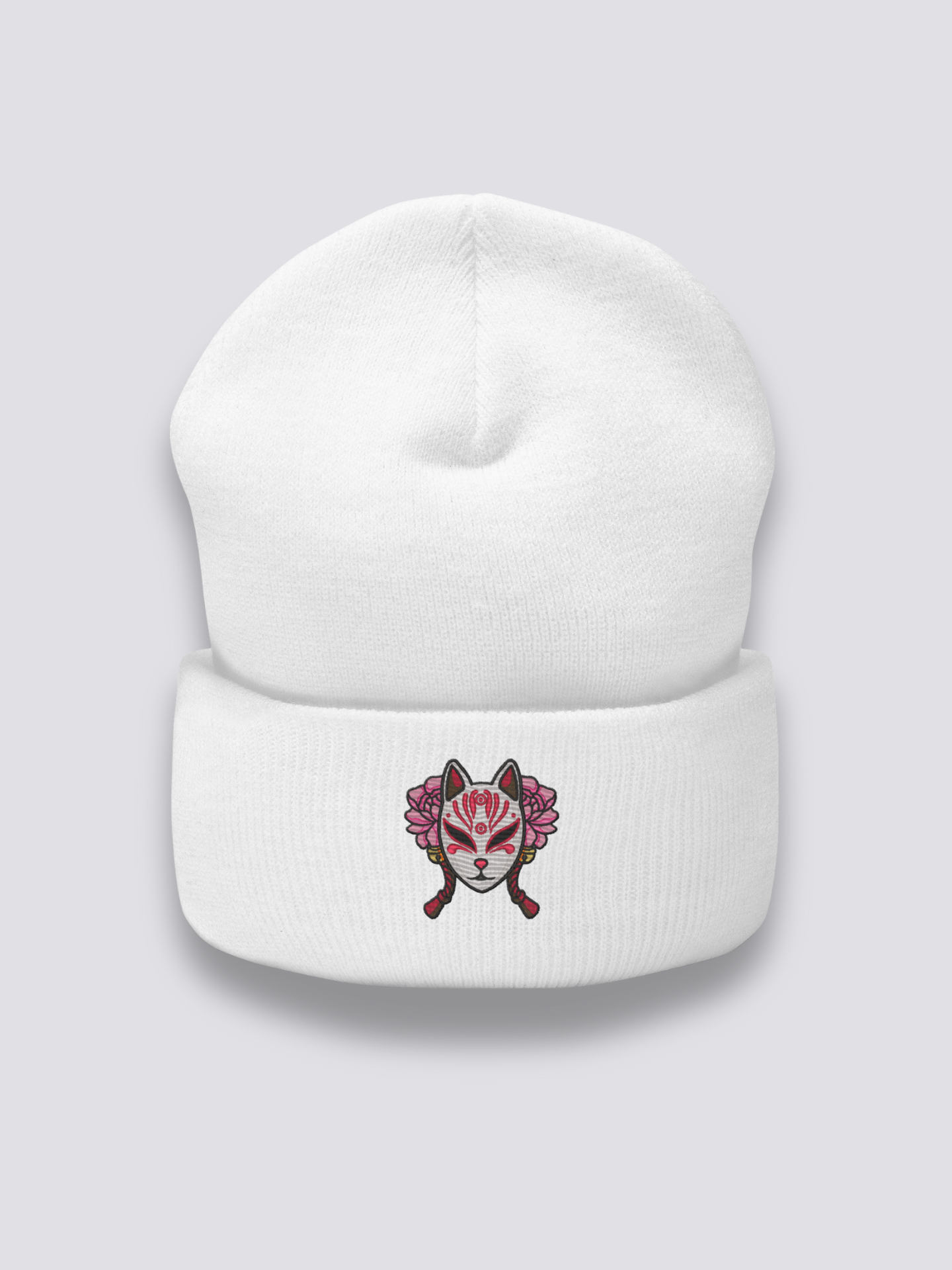 Gorro Máscara Kitsune - キツネのお面 Blanco - Ropa Japonesa